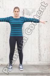 Whole Body Woman T poses White Casual Average